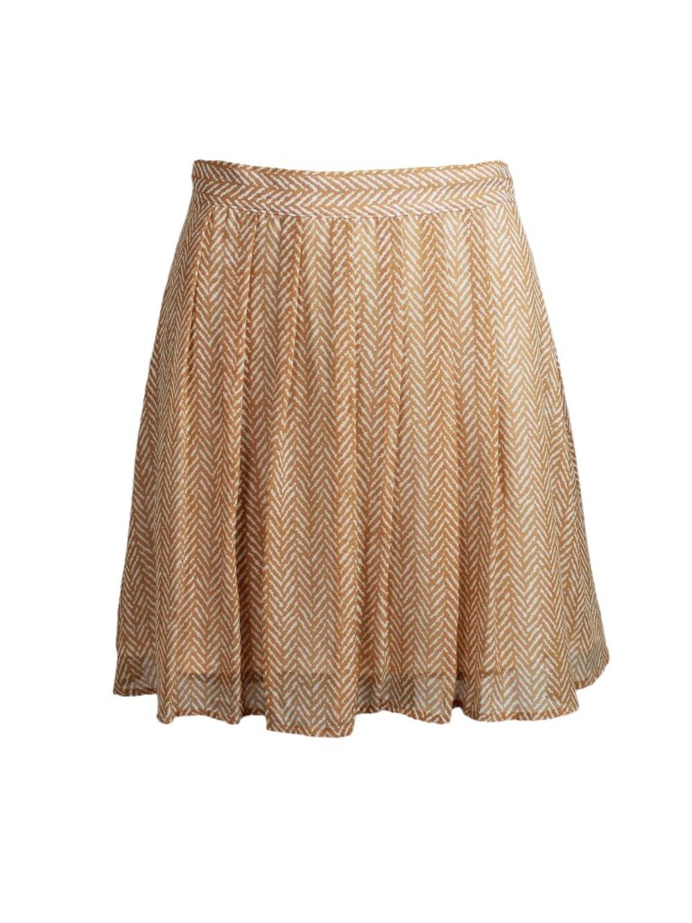 Old Navy Pleated Chiffon Herringbone Print A-line Mini Skirt (M)